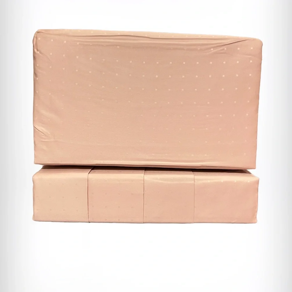🆕CATHERINE MALANDRINO 1200 TC COTTON RICH SATEEN 6PC SHEET SET QUEEN BLUSH PINK